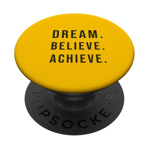 Dream Believe Achieve – Fitnessstudio, Hektik, Erfolg, Motivation PopSockets Klebender PopGrip von Gym, Hustle and Success Motivational Gifts