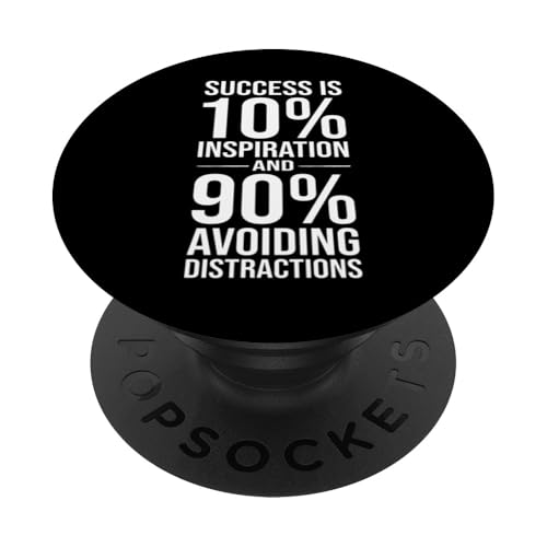 Erfolg heißt Ablenkungen vermeiden, Fitnessstudio, Hektik, Motivation PopSockets Klebender PopGrip von Gym, Hustle and Success Motivational Gifts