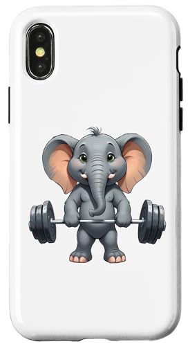 Hülle für iPhone X/XS Elephant Gewichtheben Fitness Gym Training Bodybuilding von Gym Squad Fitness Group