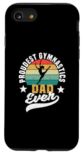 Hülle für iPhone SE (2020) / 7 / 8 Funny Father's Day Gymnast Proudest Gymnastics Dad Ever von Gymnast Gifts Gymnastics Stuff Gymnastic Equipment