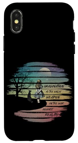 Hülle für iPhone X/XS Wonderland Moonlight - Imagination Zitat von Gypsy Queen