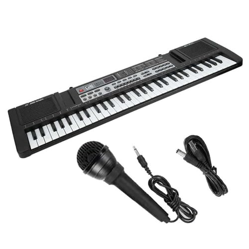 Gziztx 61 Keyboard Piano Tragbares Elektronisches Digital Keyboard mit Tasten, Lautsprechern, 16 Töne, 10 Rhythmen, 6 Demos, 8 Percussions, für Anfänger von Gziztx