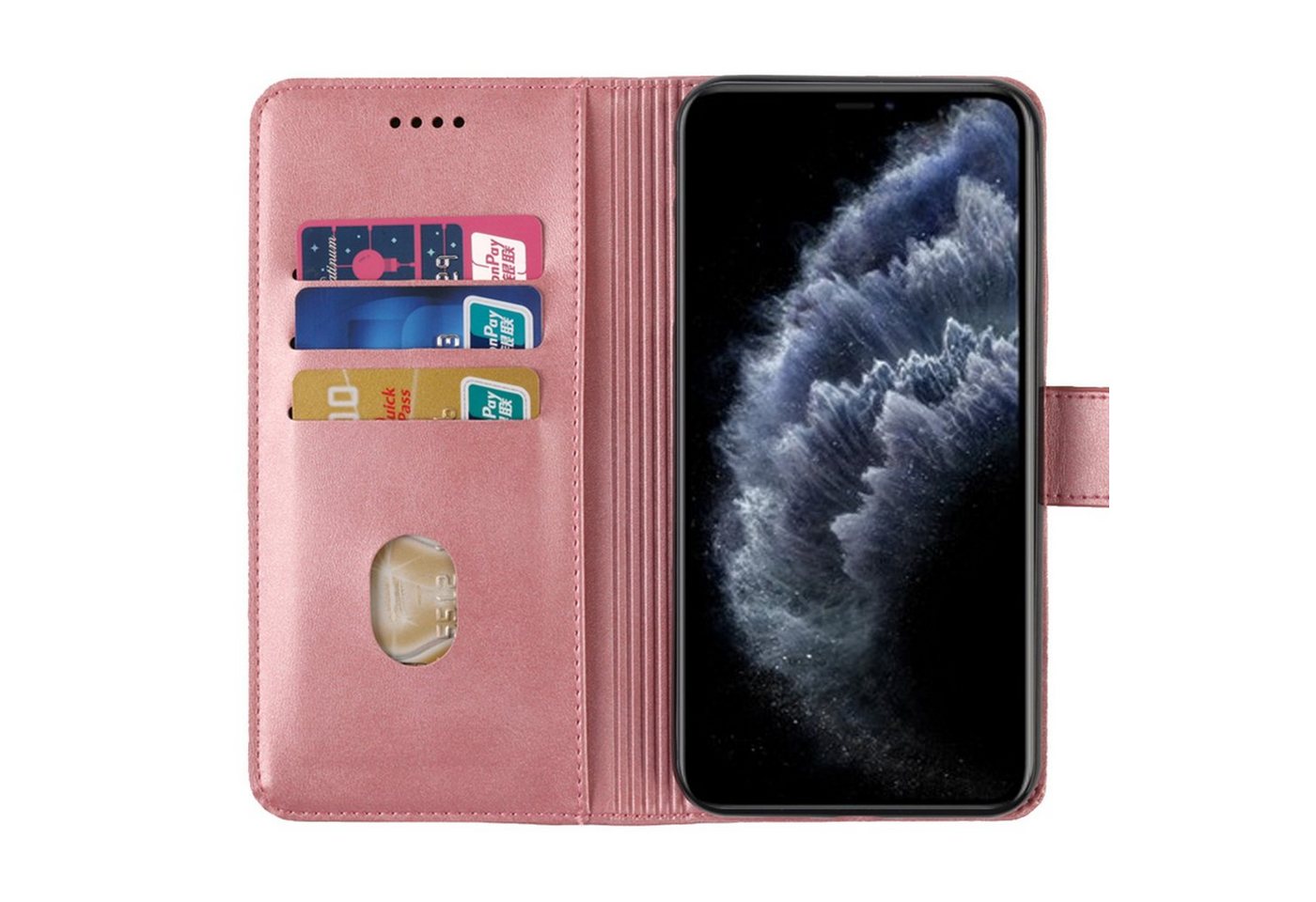 H-basics Handyhülle Handyhülle für Samsung Galaxy S20 Plus hülle case cover - Kartenfach, Stand Funktion, und sichtbar Magnetverschluss von H-basics
