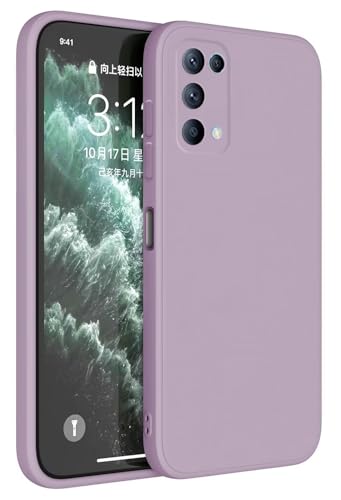 HAFFAN TPU Silikon Hülle kompatibel mit Oppo Find X3 Lite (6.43"), Handyhülle Schutzhülle - Gras lila von HAFFAN