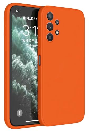 HAFFAN TPU Silikon Hülle kompatibel mit Samsung Galaxy A32 4G (6.4"), Handyhülle Schutzhülle - Orange von HAFFAN