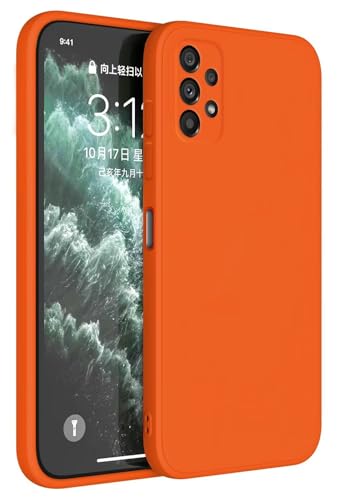 HAFFAN TPU Silikon Hülle kompatibel mit Samsung Galaxy A52 / A52 5G / A52s 5G (6.5"), Handyhülle Schutzhülle - Orange von HAFFAN