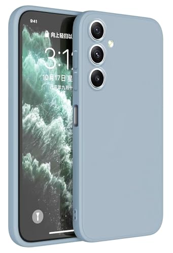 HAFFAN TPU Silikon Hülle kompatibel mit Samsung Galaxy A54 5G (6.4"), Handyhülle Schutzhülle - Rauchblau von HAFFAN