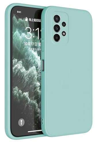 HAFFAN TPU Silikon Hülle kompatibel mit Samsung Galaxy A72 / Galaxy A72 5G (6.7"), Handyhülle Schutzhülle - Helles Cyan von HAFFAN