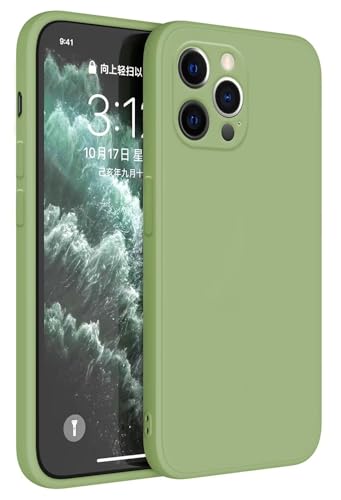 HAFFAN TPU Silikon Hülle kompatibel mit iPhone 12 Pro Max (6.7"), Handyhülle Schutzhülle - Matcha Grün von HAFFAN