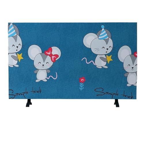 HAGJII Innen Tv-Staubschutzhülle Für 32"-75"-Fernseher Dehnbar Tv Bildschirmschutz Display-Schutzfolien, Weicher Stoff Tv Abdeckung Für Wohnzimmer Dekorativ(40 inches,Mouse) von HAGJII