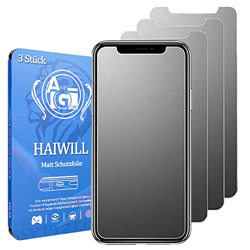 HAIWILL 3 Stück Matt Schutzfolie für iPhone 14 Plus Anti-Fingerabdrück Anti-Reflex Anti-Kratzer Displayschutz 9H Gehärtetes Glas für Apple 14 Plus-6.7" von HAIWILL