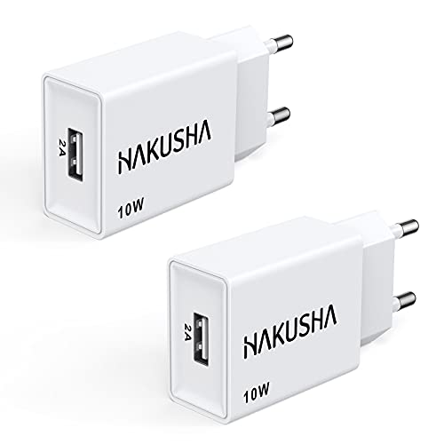 HAKUSHA USB Ladegerät,2er Pack 5V/2A Apple Ladegerät, tragbarerLadegerät USB fur Apple iPhone 14 1312 11 10/11Pro Max/Samsung GalaxyS239€uawei/Xiaomi/Redmi/LG/Oneplus/Table von HAKUSHA