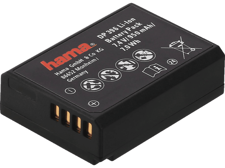 HAMA DP 396 Li-Ion Ersatzakku für Canon LP-E10, 7.4 Volt, 950 mAh von HAMA