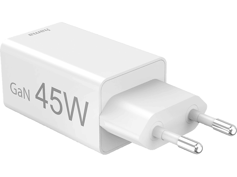 HAMA USB-C/ USB-A / GaN Mini-Ladegerät Universal, Weiß von HAMA