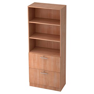 HAMMERBACHER Regalschrank Prokura, V7300/N/N/RE nussbaum 80,0 x 42,0 x 200,4 cm von HAMMERBACHER