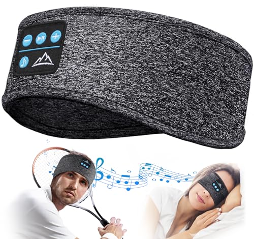Schlafkopfhörer Bluetooth Geschenke für Frauen/Männer - Schlaf Kopfhörer Vatertagsgeschenk Personalisiert Sleepphones mit Ultradünnen HD Stereo Lautsprecher, Super Weich SchlafKopfhörer für Schlaf von HANPURE