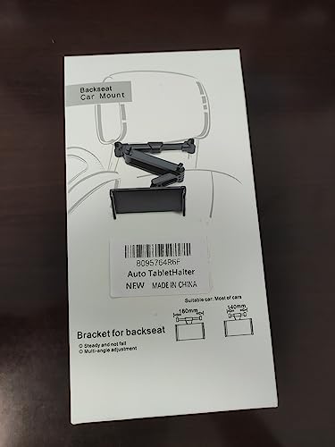 HANYEAL Tablet Halterung Auto Kopfstütze, Universal Ausziehbare KFZ Kopfstützen Halterung Unterstüzt Kompatibel mit 4,7-12,9 Zoll Handy Tablet Ausziehbar(Black) von HANYEAL