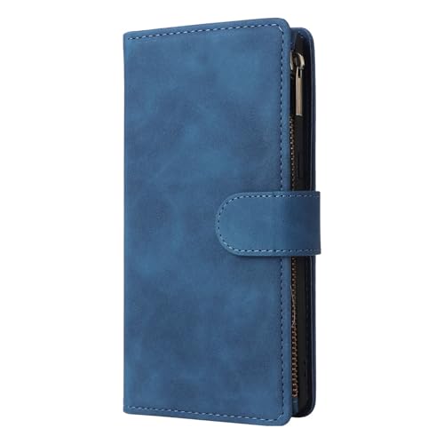 HAO RIYLN Brieftaschen-Schutzhülle für Google Pixel 9/9 Pro/9 Pro XL, vollständige Abdeckung, stoßfeste Schutzhülle, Klappetui, Magnetverschluss, Kartenschlitz, Handyhülle, Blau, 9 Pro XL von HAO RIYLN