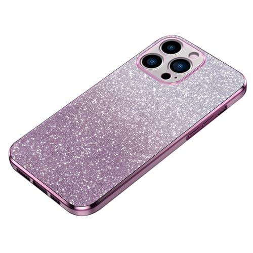 HAO RIYLN Glitzer-Schutzhülle für iPhone 16 Pro Max/16 Pro/16 Plus/16, voller Kameralinsenschutz, glitzernd, glänzend, stoßfest, TPU-Handyhülle, Rosa, 16 Pro Max von HAO RIYLN