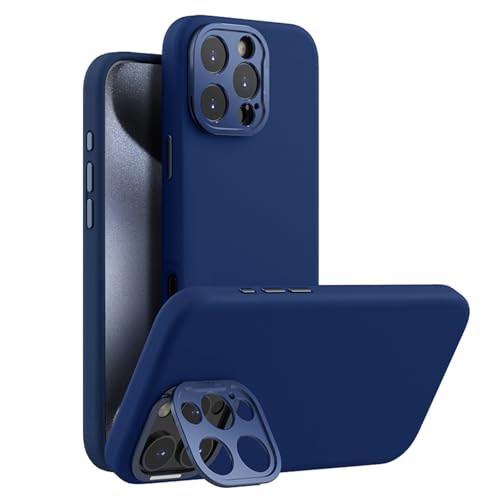 HAO RIYLN Magnetische Hülle für iPhone 16 Pro Max/16 Pro, All-Inclusive-Objektivschutz, Ständer, Handyhülle, weiches Silikon, stoßfest, Blau, 16 Pro Max von HAO RIYLN