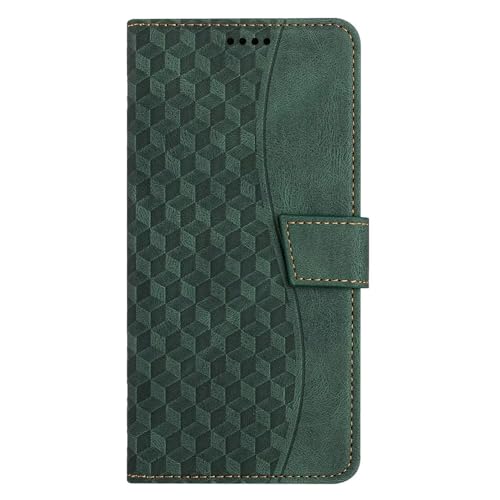 HAOFUGUI Flip Handyhülle für Samsung Galaxy Xcover 4 / 4S, Vintage Dünne Handyhülle mit Kartenfach Geld Slot Ständer PU Ledertasche, TPU Bumper Wallet Case Flip Schutzhülle-Grün von HAOFUGUI