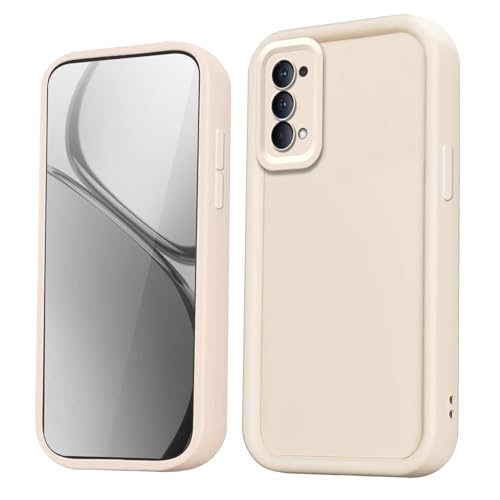 HAOYE Hülle für Oppo Reno 4 5G (Reno4 5G) Schutzhülle, Silikon Stoßfeste Handyhülle mit Erhöhten Rändern/Verstärkten Ecken Schlichtem Design Case - Weiß von HAOYE