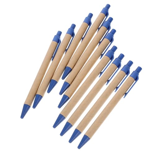 HAPINARY 10st Kugelschreiber Schulstifte Stifte Mit Mittlerer Spitze Bezaubernder Schreibstift Eingabestift Büro Stift Stifte Mit Feiner Spitze Ergonomischer Schreibstift Blue Papier von HAPINARY