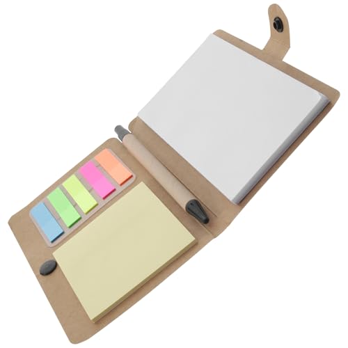 HAPINARY 2 tragbare Notizblöcke write board büroradio stule offic notizbücher Klaviatur Zeitschrift Registerkarten Scrapbooking Etikettenaufkleber Einkaufsliste das Haustier Light Brown von HAPINARY