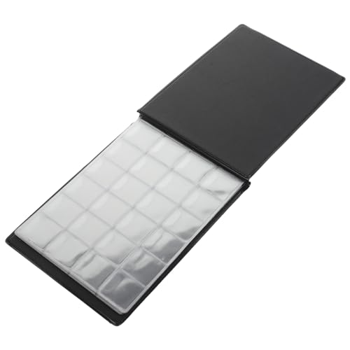 HAPINARY Münzsammlungsbuch Karte aufzeichnen Cube-Aufbewahrungseinheit Spender für Sammler Geld organizer playmakers organisator Veranstalter Album für die Münzsammlung Münzalben PVC Black von HAPINARY