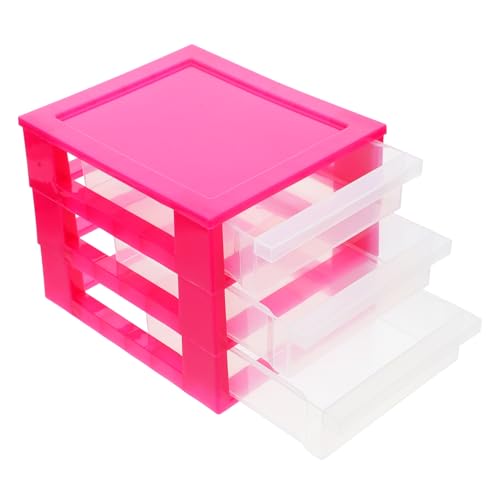 HAPINARY Schublade mini schubladenbox Raumteiler Schublade Kosmetikschubladen Stabiler Aufbewahrungskasten Schließfachteiler Organizer für Büroschubladen Iris pp Rosy von HAPINARY