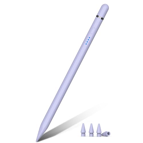 Pencil 1. Generation für iPad (2018-2024), 30 Mins Schnellladung mit Neigung & Palm Rejection, Stift für iPad Kompatibel mit iPad Air 3/4/5/11''M2, Mini 5/6, iPad 6-10, Pro 11"/12,9"/13''M4 (Lila) von HATOKU