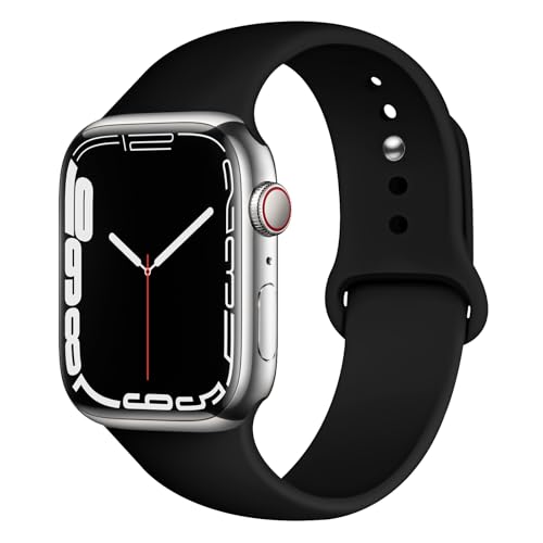 HAYONLIY Sport Bracelet Compatible with Apple Watch Strap 38mm/40mm/41mm/42mm/44mm/45mm/49mm,Soft Silicone Strap for iWatch Series9 8 7 6 5 4 3 2 1 SE Ultra 2 1 Men Women von HAYONLIY