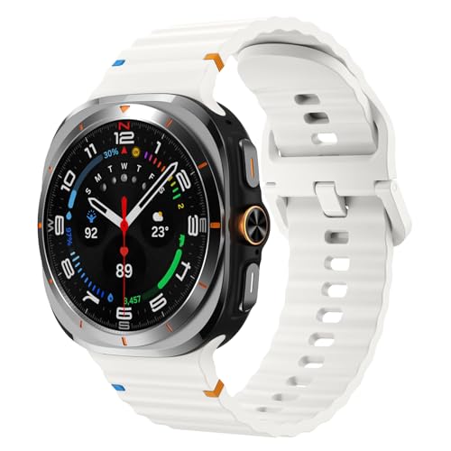 HAYONLIY Sportarmband Kompatibel mit dem Samsung Galaxy Watch Ultra 47mm (2024) Armband,Nahtlose Silikon-Austauschband für Männer und Frauen von HAYONLIY