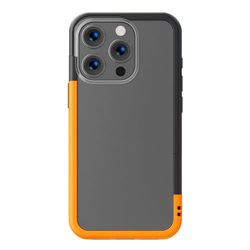 HBYLEE Hülle Für iPhone 15/15 Plus/15 Pro/15 Pro Max, Weiche Bumper-Rahmenabdeckung Mit Abnehmbarer, Mattierter, Transparenter Rückplatte, 15 pro max,C von HBYLEE