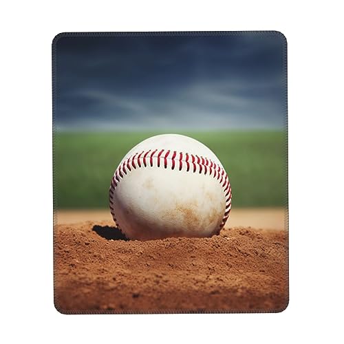 HCBPWVQA Baseball-Mauspad, personalisierbar, Gaming-Mauspad mit rutschfester Gummiunterseite, wasserdicht, Laptop-Mauspad, Schreibtischunterlage für Büro, Zuhause, Schwarz von HCBPWVQA