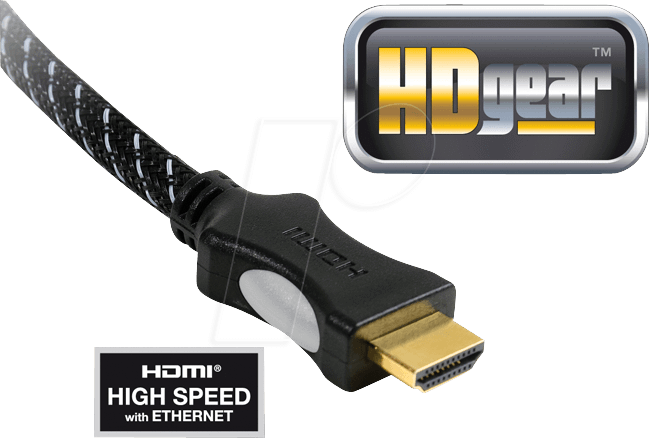 HDG HC0065-02B - High Speed HDMI Kabel mit Ethernet 2,0m von HDGEAR