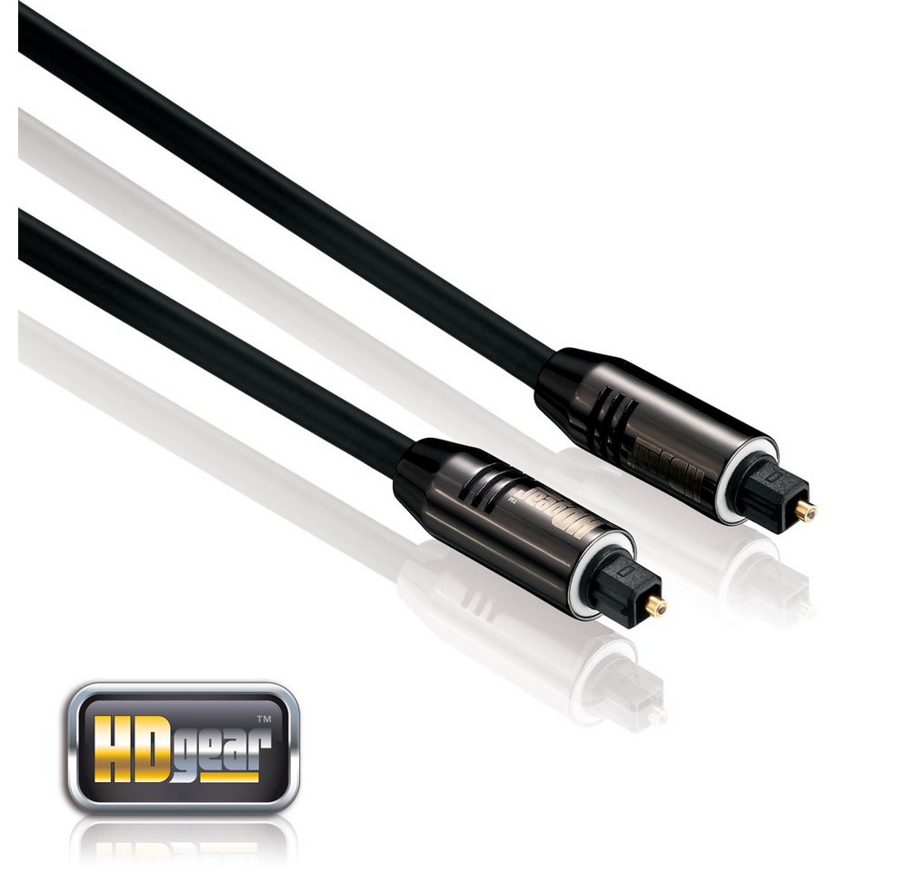 HDGear HDGear TC0040 Toslink Kabel 25,0 m Metall-Stecker vergoldet schwarz Audio-Kabel von HDGear
