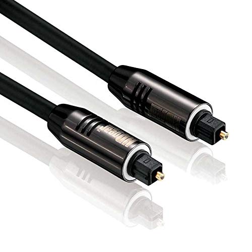 HDGear Toslink Kabel | 3m | Premium Optisches Digital-Audiokabel | Toslink Stecker auf Toslink Stecker | SPDIF | LWL Digitales Lichtwellenleiter Kabel | 5 mm Durchmesser | Schwarz | Länge: 3 Meter von HDGear
