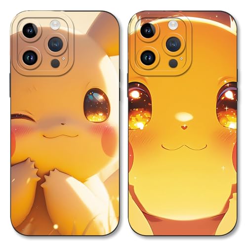 2 Stück Kawaii Handyhülle für Xiaomi Redmi 13C 6.74",Cute Cartoon Anime Aesthetic Muster Design Mädchen Frauen Schutzhülle, Weich Silikon Slim Manga Motiv Stoßfeste TPU Kratzfest Cover Case,Schwarz von HDIJDY