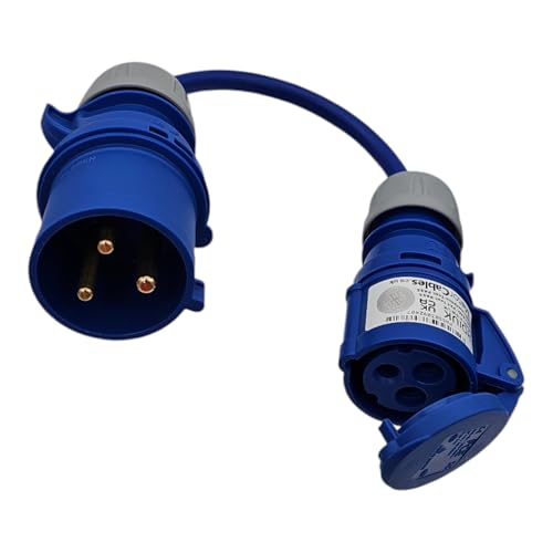 IP44 Fly Lead 32A Plug to 16A Coupler Lead 240 Volt CEE Stage, Site, Generator Hookup Cable Arctic Cable 3/4mm² von HDIUK