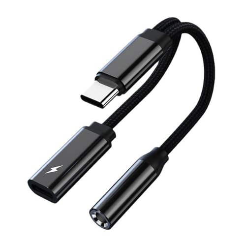 HDOYTXXM USB C Adapter USB C Bis 3 5 Mm Kopfhörer Und Ladeadapter Schnellladungsfunktion USB C Breites Kompatibilität von HDOYTXXM