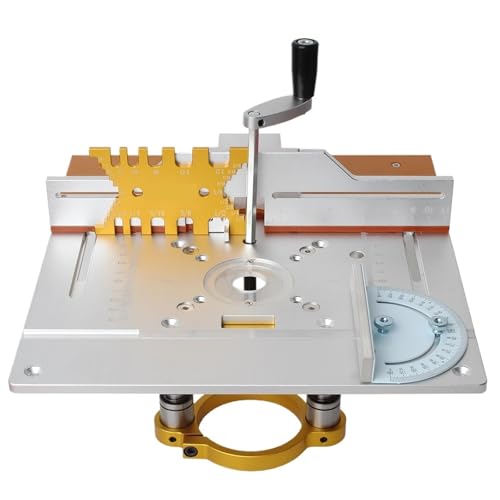 Router Tisch Einsatz Platte + Lift Gerät Elektrische Holz Fräsen Flip Board mit Gehrung Gauge Guide Set Tisch Kreissäge Holzbearbeitung Workbench von HDWMOJZT