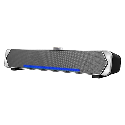 HEANTTV Computerlautsprecher für Desktop-Monitore, Bluetooth-Lautsprecher für PC, Soundbar Bluetooth 5.3 mit Kabel und USB-Stromversorgung, Soundbar für PC, Laptops, Smartphones von HEANTTV