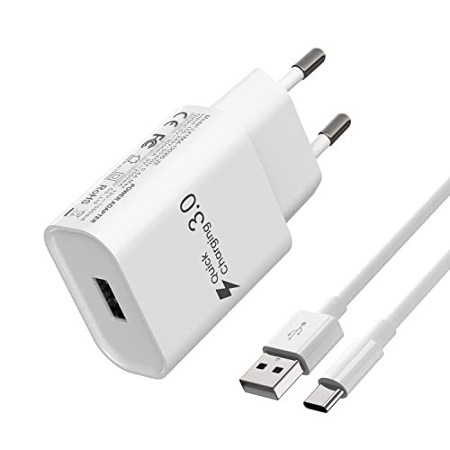 USB-Ladegerät Quick Charge 3.0 18W für Xiaomi Redmi 10C 10 Note 11S 10 Pro Mi 8 Mi 9 Mi 10 für Samsung Galaxy A15 A14 A13 A33 5G M13,S22 S23 S23 Ultra Xiaomi Kabel 2M von HECHOBO