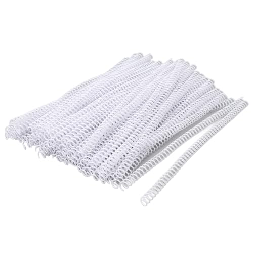 Robuste Spiralbindespulen, 48 Schlaufen, 4:1, Kunststoff-Bindespitzen, 40 Blatt, 8 Mm Durchmesser Kapazität für die Manuskriptbindung auf A4-Papier (WHITE) von HEEPDD