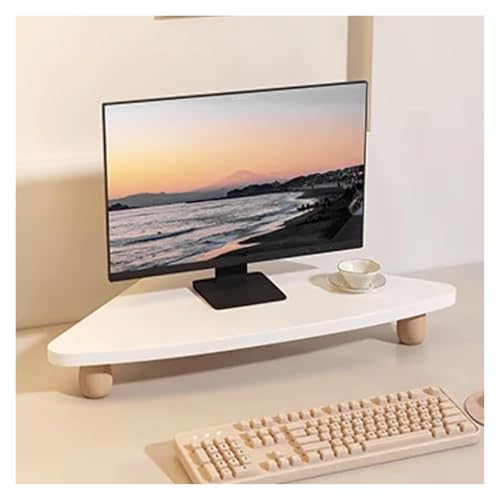 Monitorständer, Dreieck Monitor Stand Riser, Dreieckige Schreibtischerhöhung aus Holz for Computermonitore, stabiles Desktop-Aufbewahrungsregal for das Heimbüro, Drucker, Scanner, Laptops stehen platz von HEIDOUOZ