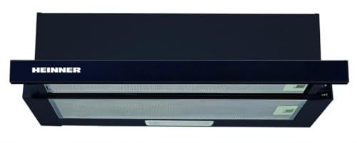 HEINNER HTCH-440GBK Flachbildschirm-Einbau Dunstabzugshaube 60 cm, Abzugshaube Umluft 329,6 m³/h, 2 Einstellungen, Schwarz HEINNER HTCH-440GBK Flachbildschirm-Einbau Dunstabzugshaube 60 cm, Abzugshaube Umluft 329,6 m³/h, 2 Einstellungen, Schwarz von HEINNER