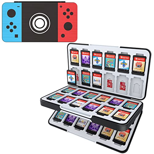 HEIYING Game Card Case for Nintendo Switch&Switch OLED,Customized Pattern Switch Lite Game Card Storage Box with 48 Game Card Slots and 24 Micro SD Card Slots. von HEIYING