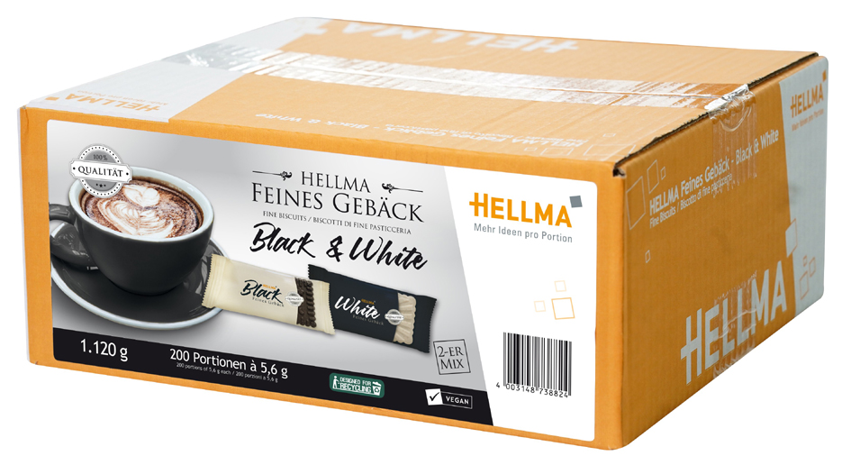 HELLMA Feines Gebäck Black & White, einzeln verpackt von HELLMA