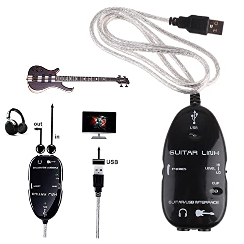 HEMOTON 1Stk Gitarrenkabel guitar cable audio-interfaces Instrumenten-Audiokabel audiointerfaces gitarre anschlusskabel Tragbares Audiokabel Gitarreneffektkabel Audiokabel Gitarre Black von HEMOTON